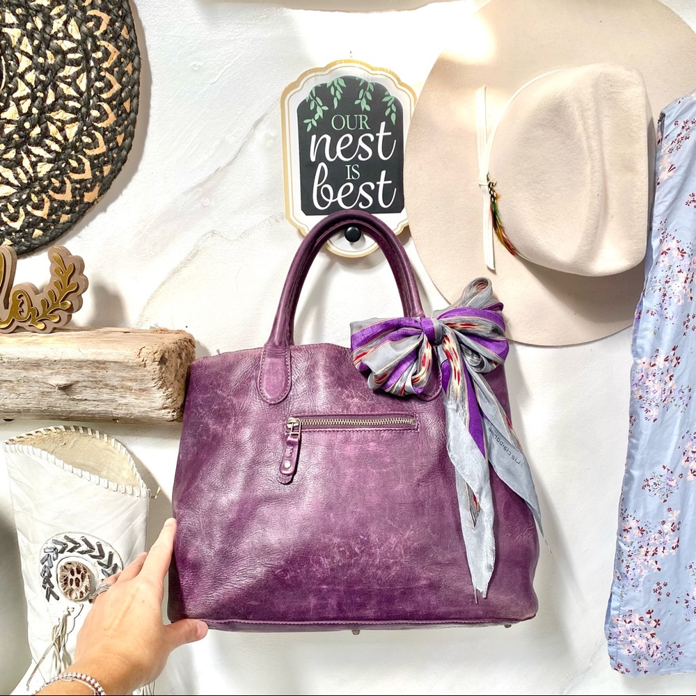 Rare Lavender Rustic/distressed TRIBE 💜✨ROOTS tote vintage bag